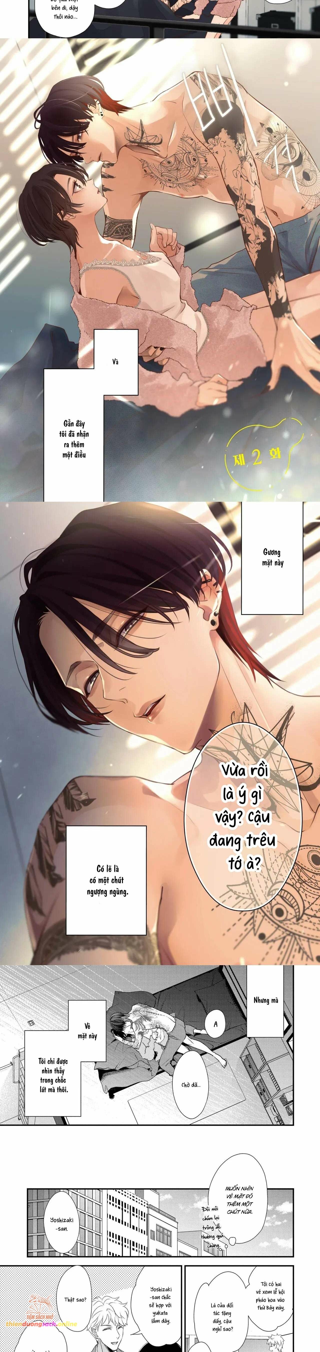 [ 18+ ] Thật Khó Để Bị Ràng Buộc Bởi Một Người Bạn Thời Thơ Ấu Có Hình Xăm Chương 2 page 2 - Giả Dược