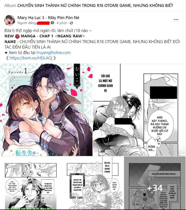đọc truyện [18+] Chuyển Sinh Thành Nữ Chính Trong R18 Otome Game, Nhưng Không Biết Đối Tác Đêm Đầu Tiên Là Ai Chương 1.1 ảnh 1 tại Thiên Thai Truyện