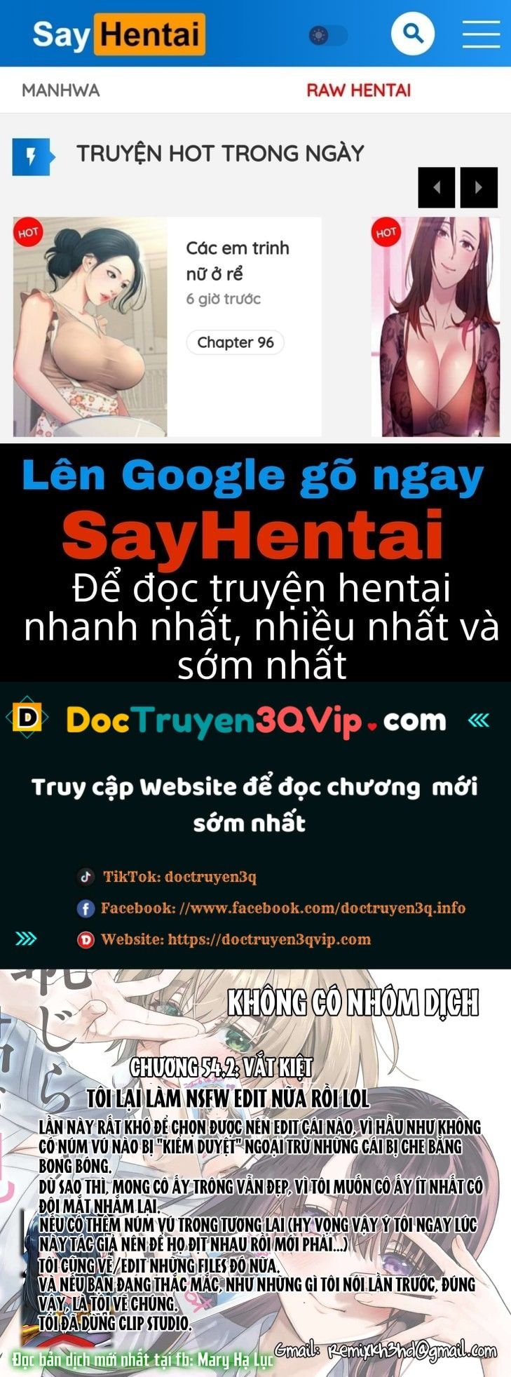 đọc truyện [18+] Tôi Muốn Thấy Dáng Vẻ Ngại Ngùng Của Cậu Chương 54.2 ảnh 1 tại Giả Dược