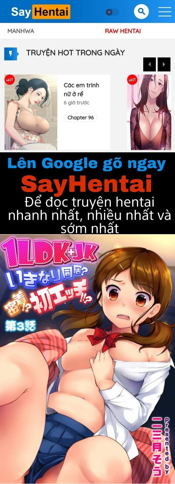 đọc truyện 1ldk+jk Ikinari Doukyo? Mitchaku!? Hatsu Ecchi!!? Chương 3 ảnh 1 tại Giả Dược