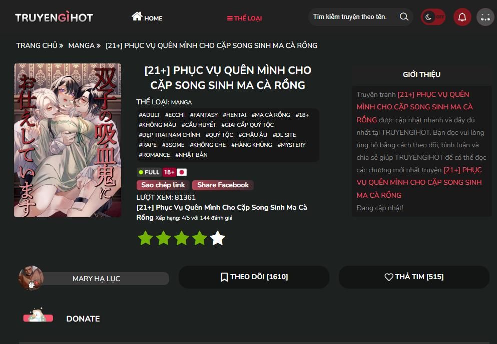 đọc truyện [21+] Phục Vụ Quên Mình Cho Cặp Song Sinh Ma Cà Rồng Phần 2 Chương 1 ảnh 1 tại Giả Dược