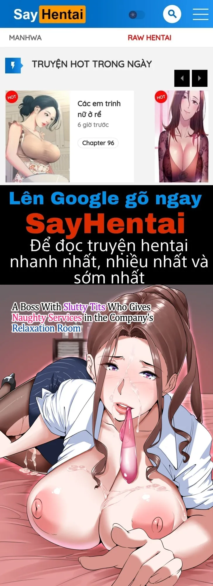 A Boss With Slutty Tits Who Gives Naughty Services in the Company’s Relaxation Room - Oneshot