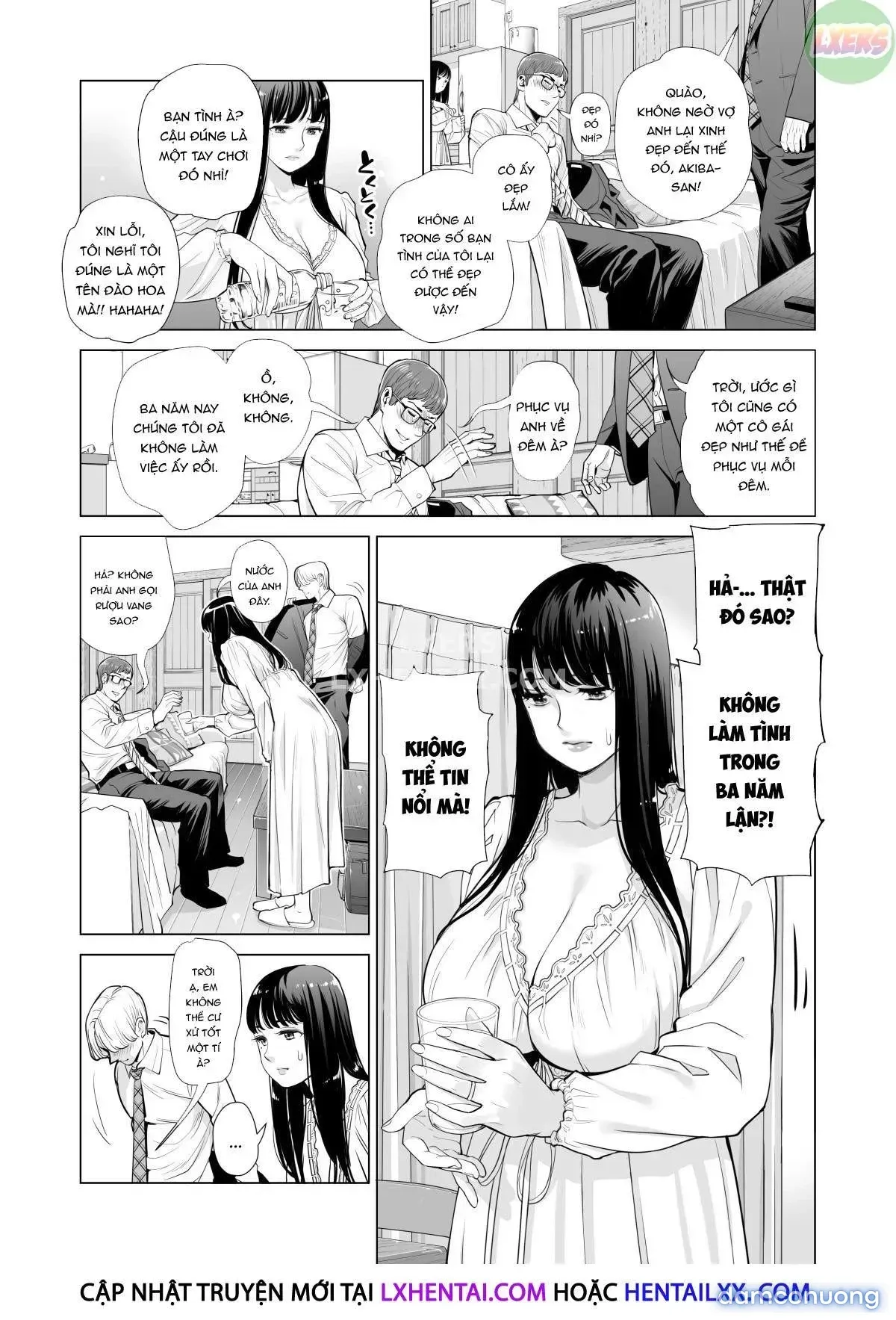 đọc truyện A Housewife Stolen By A Coworker Besides Her Blackout Drunk Husband [tsukiyo No Midare Zake (zenpen) Moonlit Intoxication; Tsukiyo No Midare Zake (kouhen) Moonlit Intoxication] Chương 1 ảnh 16 tại Thiên Thai Truyện