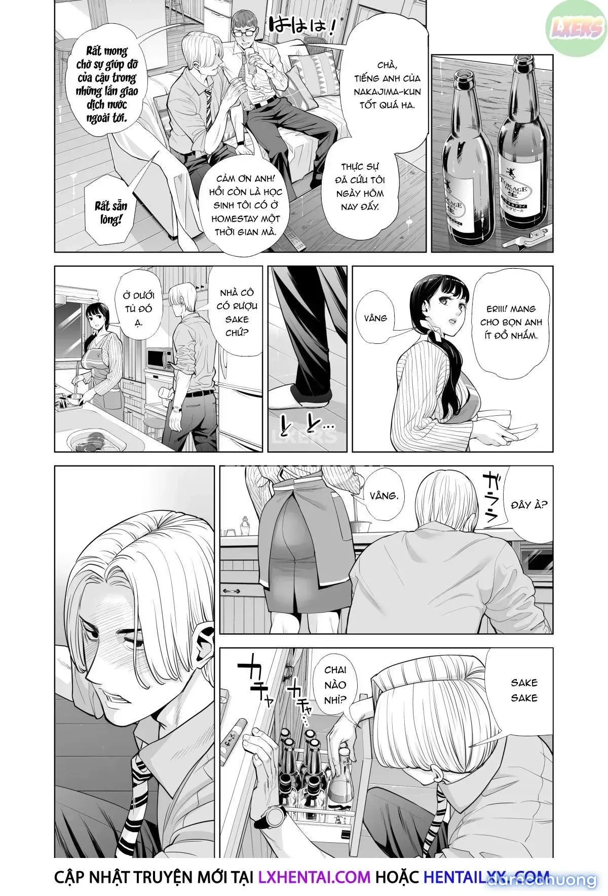 đọc truyện A Housewife Stolen By A Coworker Besides Her Blackout Drunk Husband [tsukiyo No Midare Zake (zenpen) Moonlit Intoxication; Tsukiyo No Midare Zake (kouhen) Moonlit Intoxication] Chương 1 ảnh 23 tại Thiên Thai Truyện