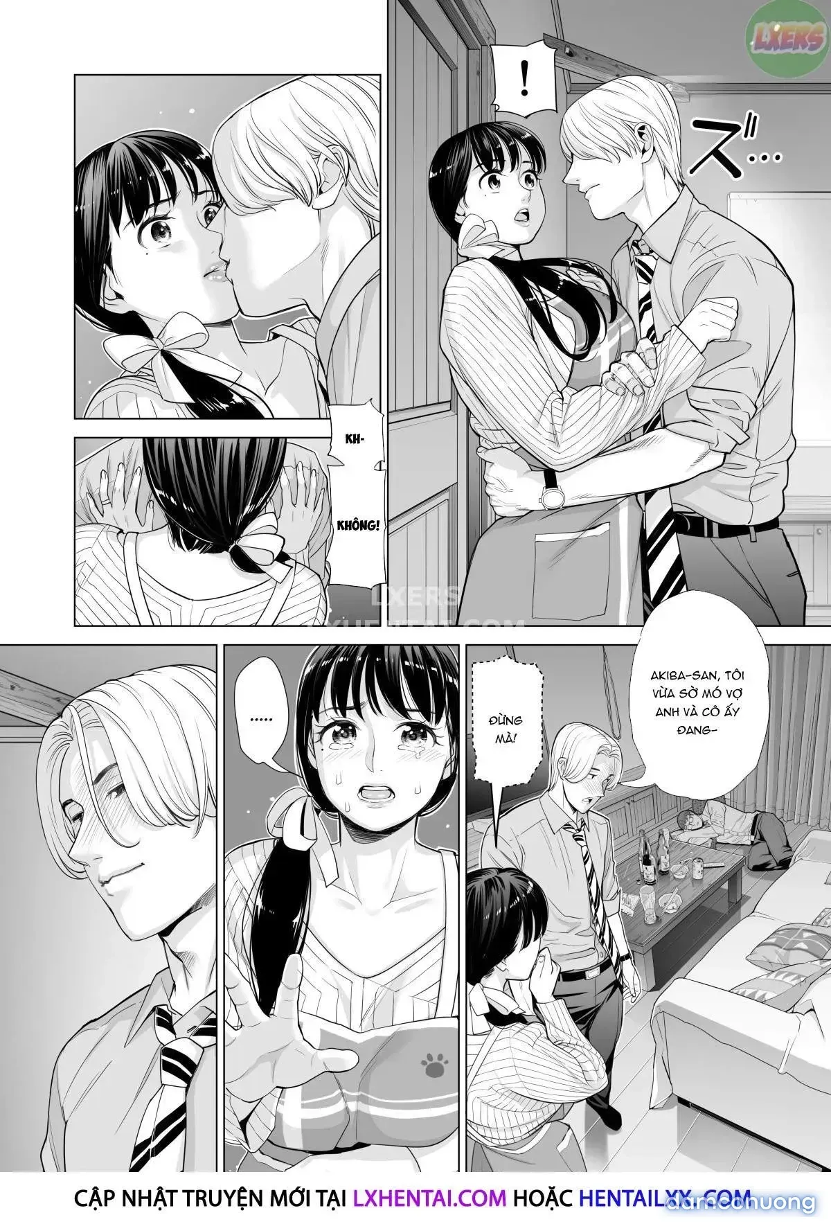 đọc truyện A Housewife Stolen By A Coworker Besides Her Blackout Drunk Husband [tsukiyo No Midare Zake (zenpen) Moonlit Intoxication; Tsukiyo No Midare Zake (kouhen) Moonlit Intoxication] Chương 1 ảnh 37 tại Thiên Thai Truyện