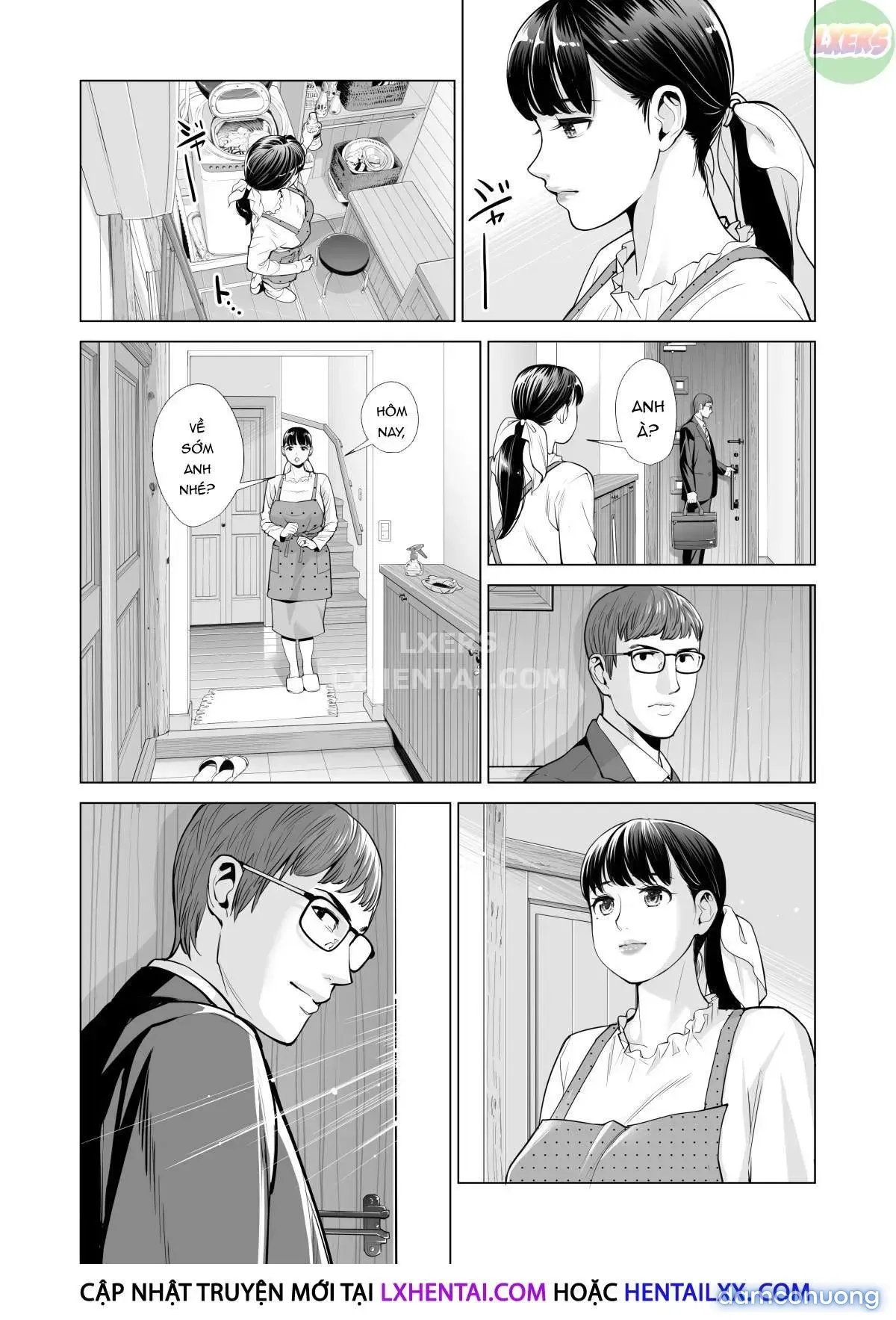 đọc truyện A Housewife Stolen By A Coworker Besides Her Blackout Drunk Husband [tsukiyo No Midare Zake (zenpen) Moonlit Intoxication; Tsukiyo No Midare Zake (kouhen) Moonlit Intoxication] Chương 1 ảnh 7 tại Thiên Thai Truyện