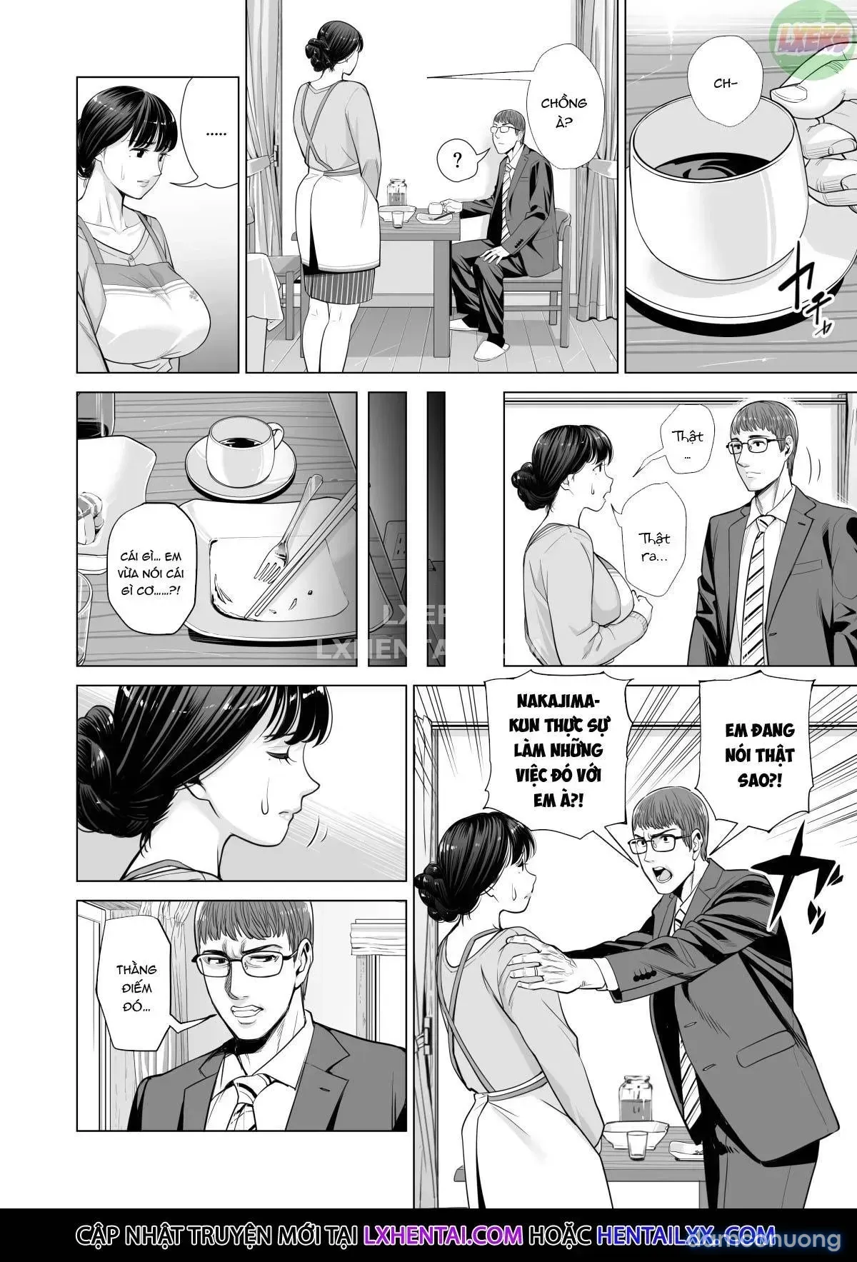 đọc truyện A Housewife Stolen By A Coworker Besides Her Blackout Drunk Husband [tsukiyo No Midare Zake (zenpen) Moonlit Intoxication; Tsukiyo No Midare Zake (kouhen) Moonlit Intoxication] Chương 2 ảnh 23 tại Thiên Thai Truyện