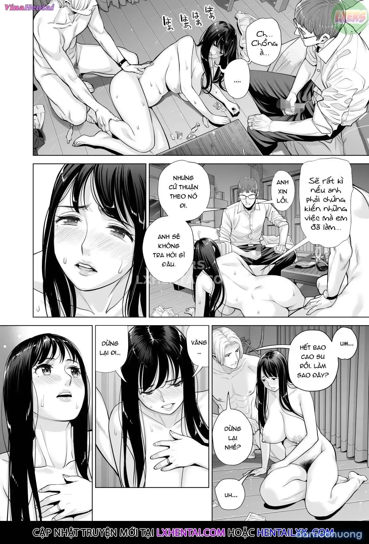 đọc truyện A Housewife Stolen By A Coworker Besides Her Blackout Drunk Husband [tsukiyo No Midare Zake (zenpen) Moonlit Intoxication; Tsukiyo No Midare Zake (kouhen) Moonlit Intoxication] Chương 3 ảnh 20 tại Thiên Thai Truyện