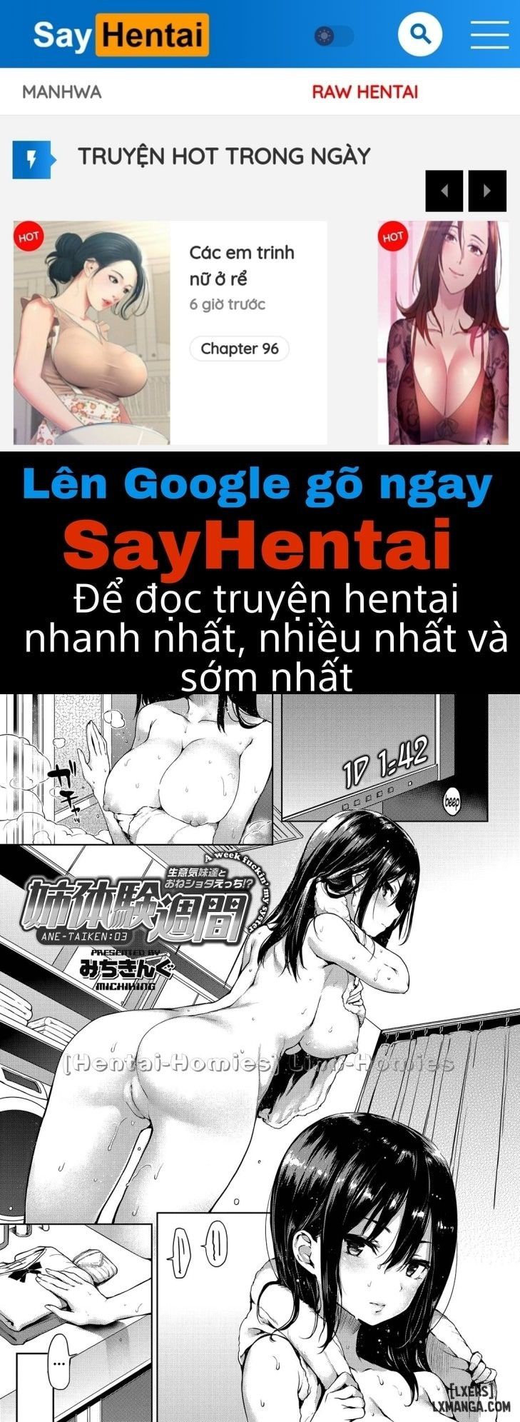đọc truyện Ane Taiken Shuukan Chương 3 ảnh 1 tại Giả Dược