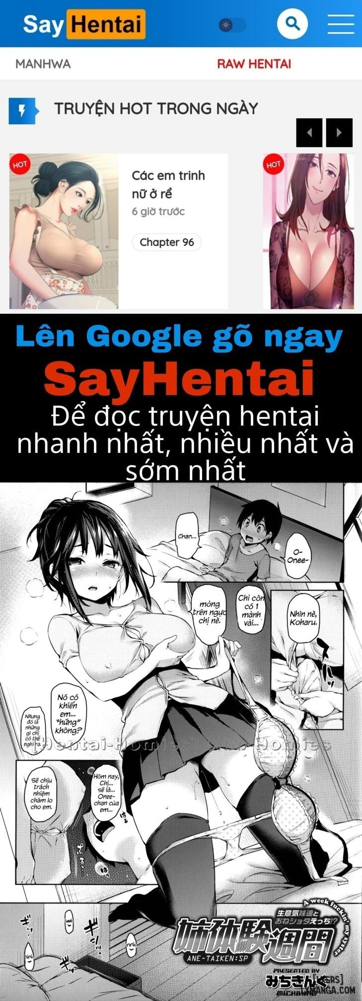 đọc truyện Ane Taiken Shuukan Chương 6 ảnh 1 tại Giả Dược