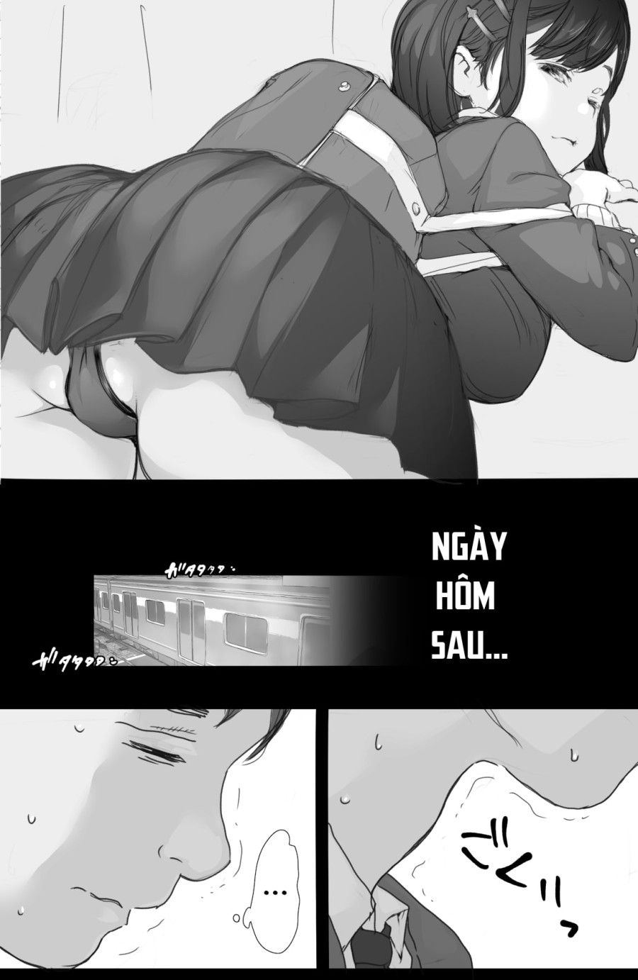 Anh Chàng May Mắn Và Cô Gái Khoe Hàng Trên Chuyến Tàu Điện Ngầm Oneshot page 10 - Giả Dược