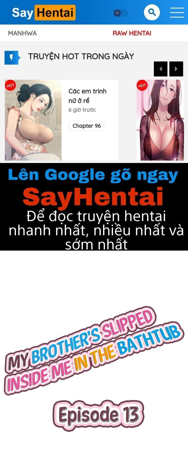 đọc truyện Anh Trai Trượt Vào Trong Tôi Khi Tắm Chung Chương 13 ảnh 1 tại Giả Dược