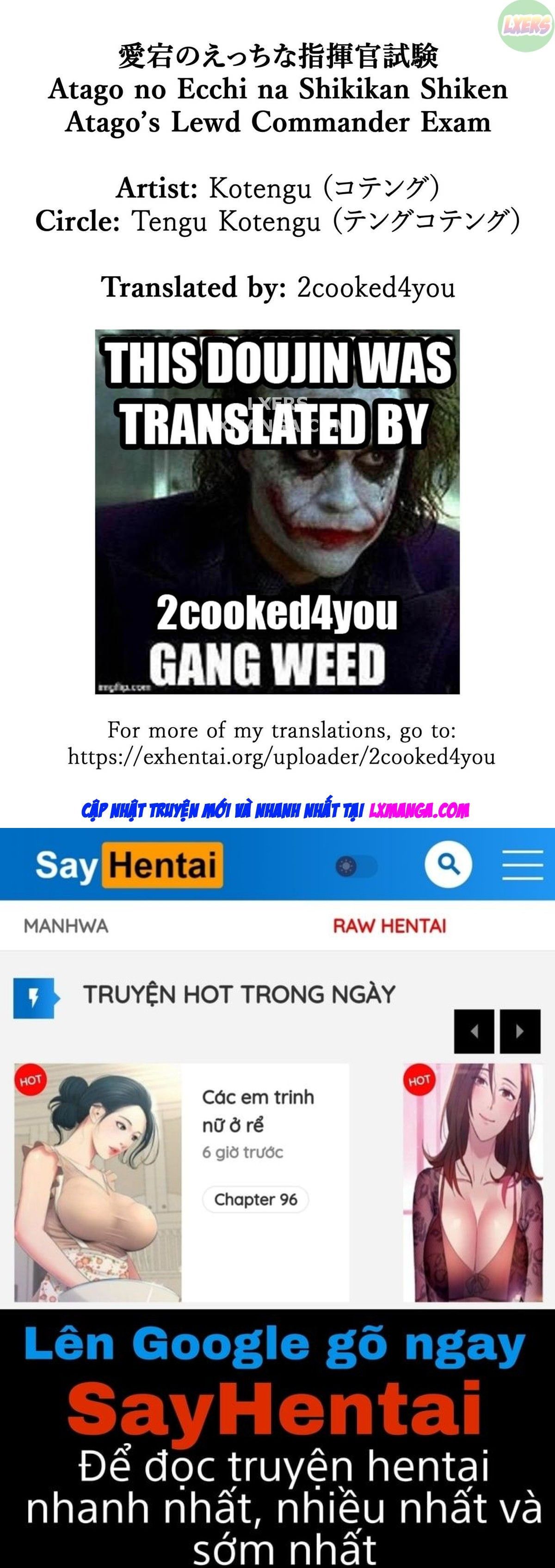 đọc truyện Atago No Ecchi Na Shikikan Shiken Oneshot ảnh 26 tại Thiên Thai Truyện