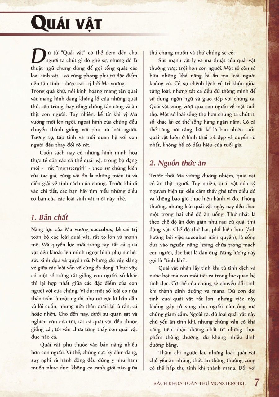 Bách Khoa Toàn Thư Monstergirl Chương 0 page 6 - Giả Dược