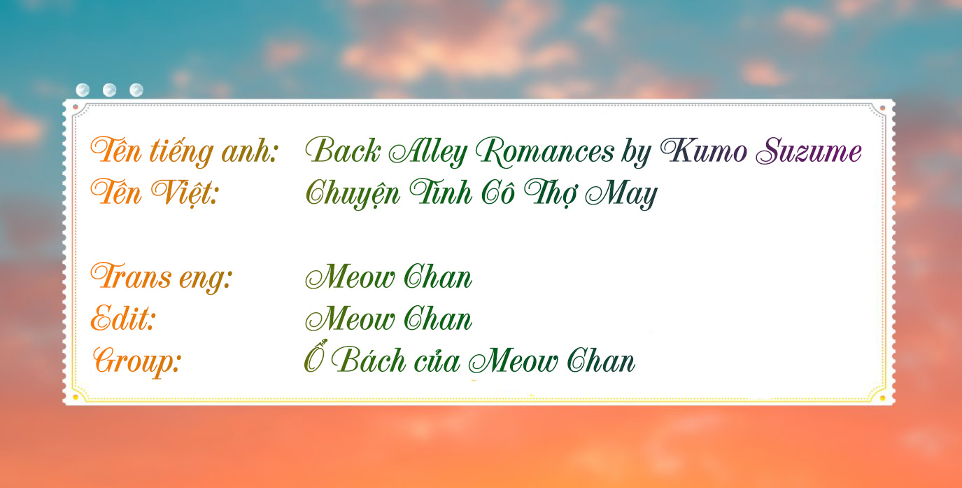 đọc truyện Back Alley Romance - Chuyện Tình Cô Thợ May Chương 1 ảnh 20 tại Thiên Thai Truyện