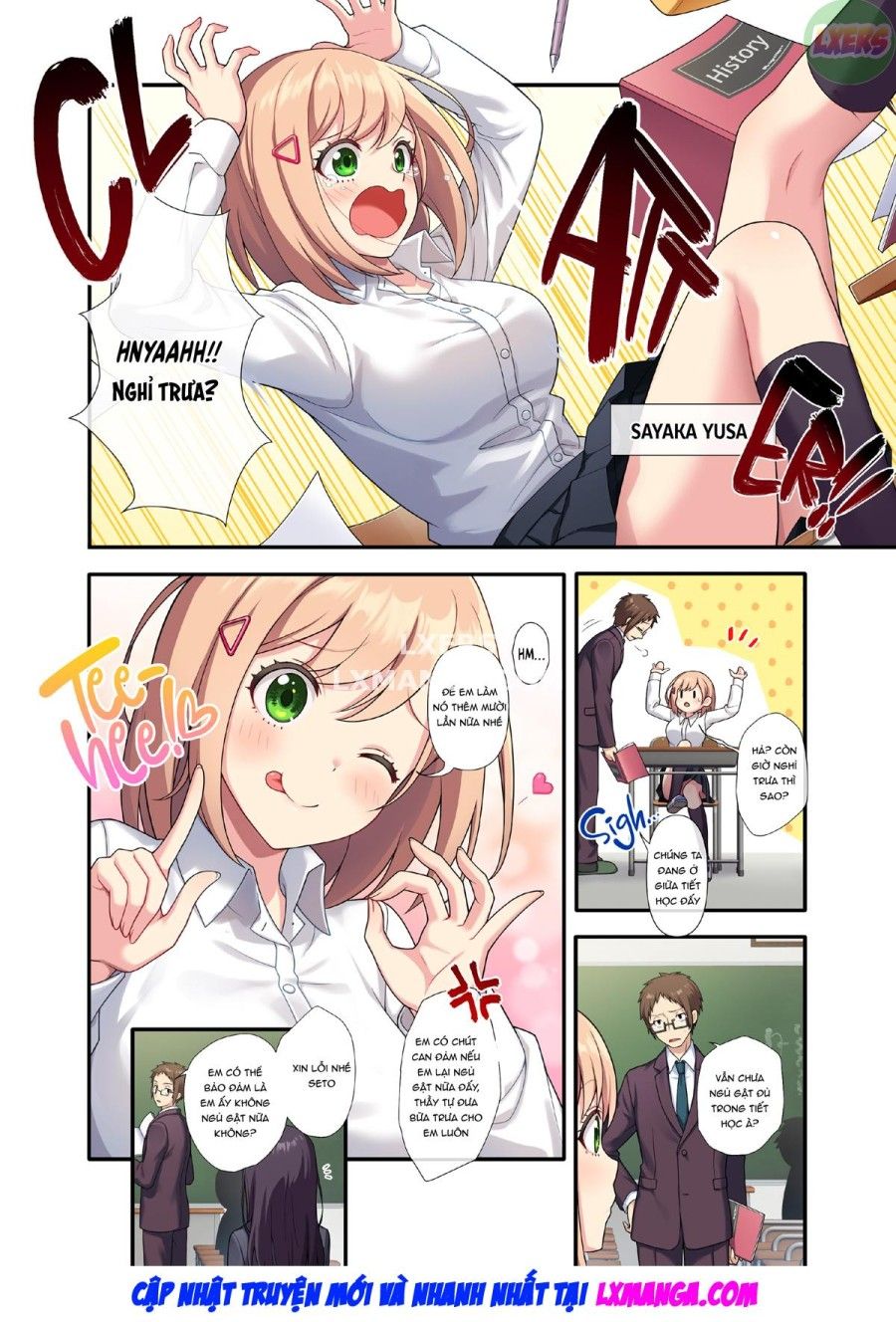 Bài Kiểm Tra Điểm Cao Của Cô Bạn Lười Học Oneshot page 4 - Giả Dược