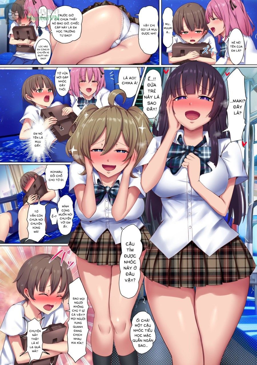 Bitch Na Seifuku Joshi-tachi Ni Doutei O Taberarechau Hanashi. Kono Sekai No Onee-san-tachi Wa Zenin Ero Sugiru Oneshot page 11 - Giả Dược
