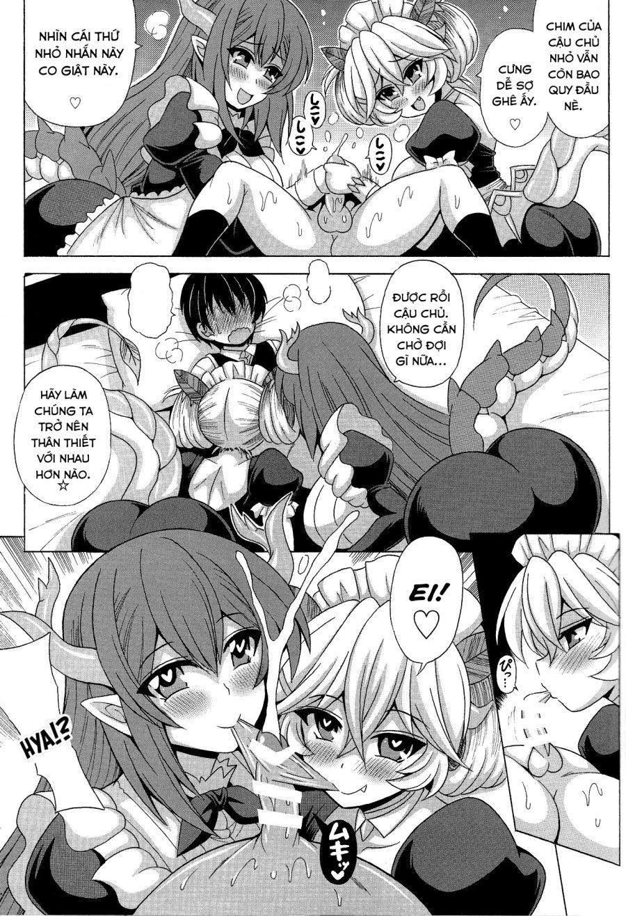 Cậu Chủ Nhỏ Trai Zin Và Lần Đầu Của Những Cô Hầu Rồng Oneshot page 4 - Giả Dược