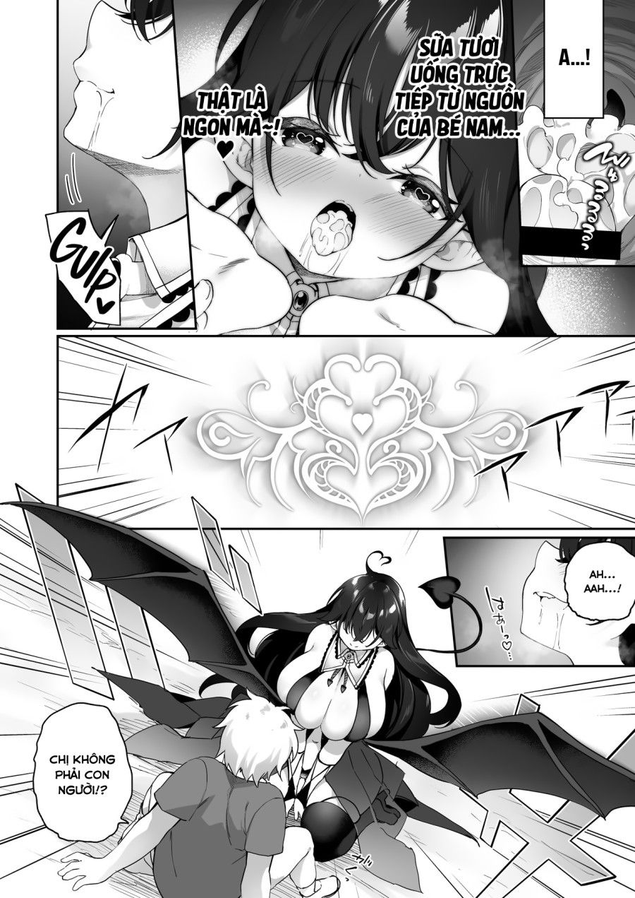 Câu Chuyện Về Người Hùng Đã Đánh Bại Quỷ Vương Nhưng Lại Thua Trước Succubus Và Tận Hưởng Cuộc Sống Làm Succubus! Oneshot page 22 - Giả Dược