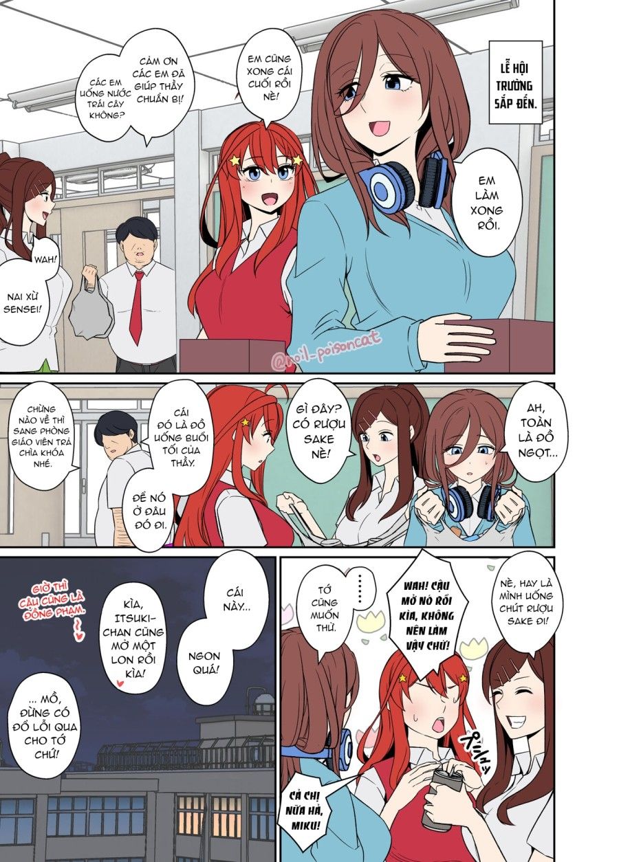 Câu Chuyện Về Việc Làm Điều Xấu Với Nakano Miku Say Rượu Oneshot page 3 - Giả Dược