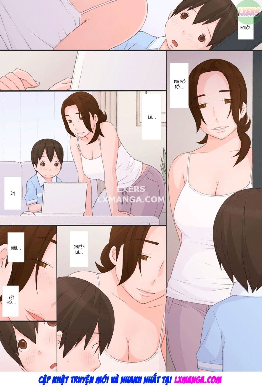 Chị Gái Lừa Cậu Em Trai Liếm Lồn Oneshot page 33 - Giả Dược