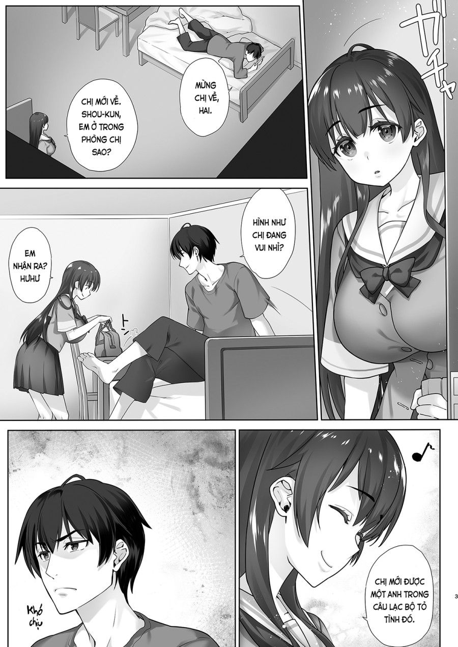 Chị Hai Nữ Sinh Manami Kém Phản Kháng Không Thể Chống Lại Em Trai Có Máu Ác Dâm (nguyên Tác) Oneshot page 3 - Giả Dược