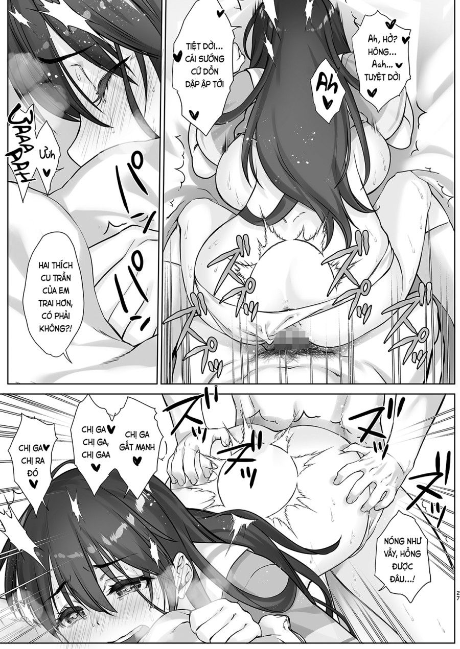 Chị Hai Nữ Sinh Manami Kém Phản Kháng Không Thể Chống Lại Em Trai Có Máu Ác Dâm (nguyên Tác) Oneshot page 27 - Giả Dược