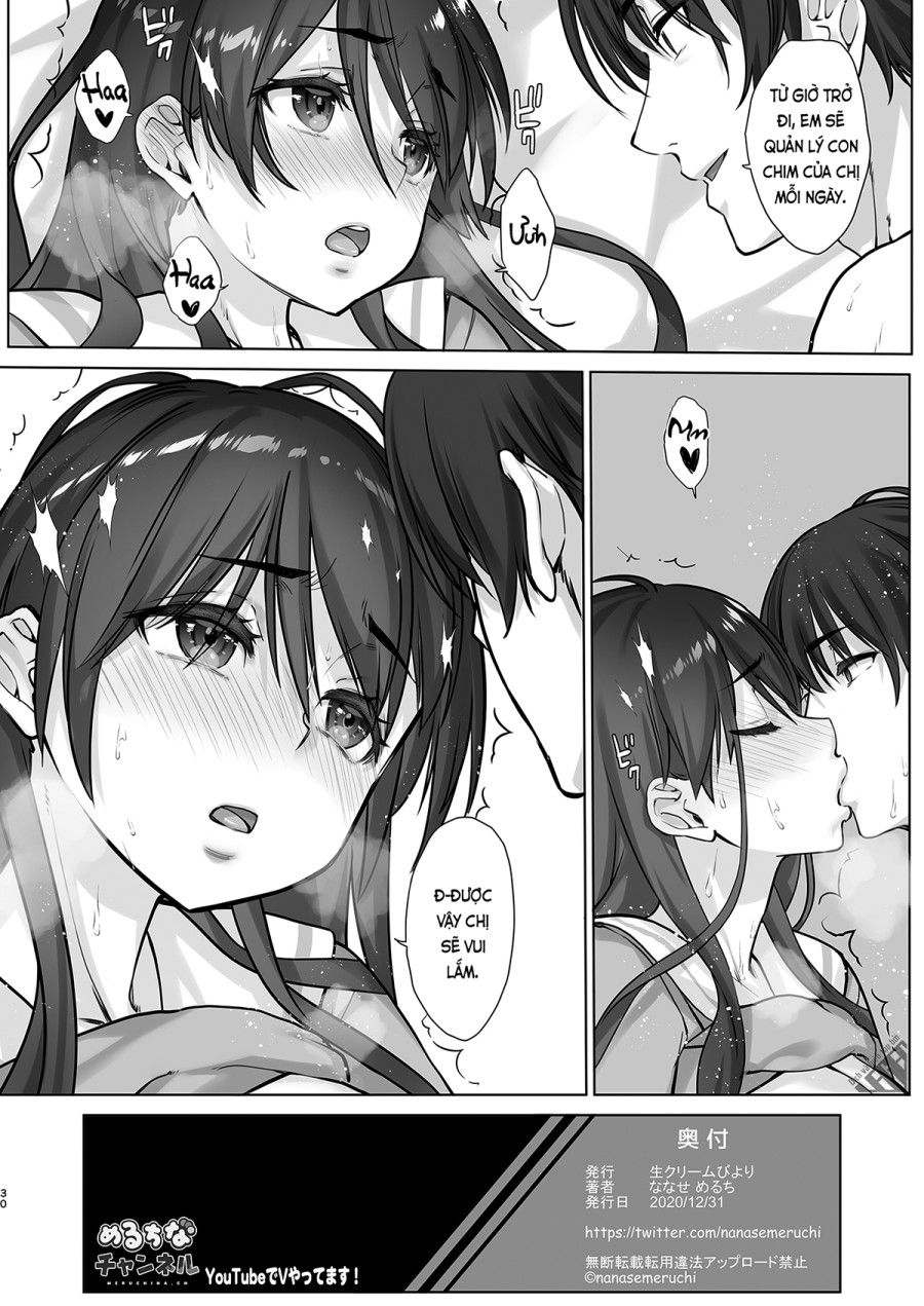 Chị Hai Nữ Sinh Manami Kém Phản Kháng Không Thể Chống Lại Em Trai Có Máu Ác Dâm (nguyên Tác) Oneshot page 30 - Giả Dược
