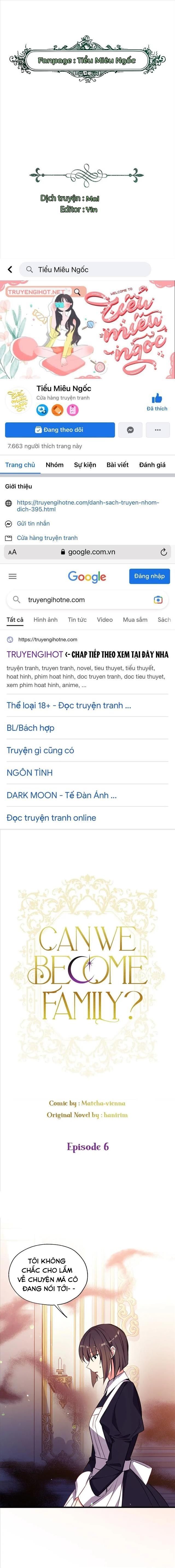 đọc truyện Chúng Ta Có Thể Trở Thành Gia Đình Được Không? Chương 6 ảnh 1 tại Truyện Dạ Ký