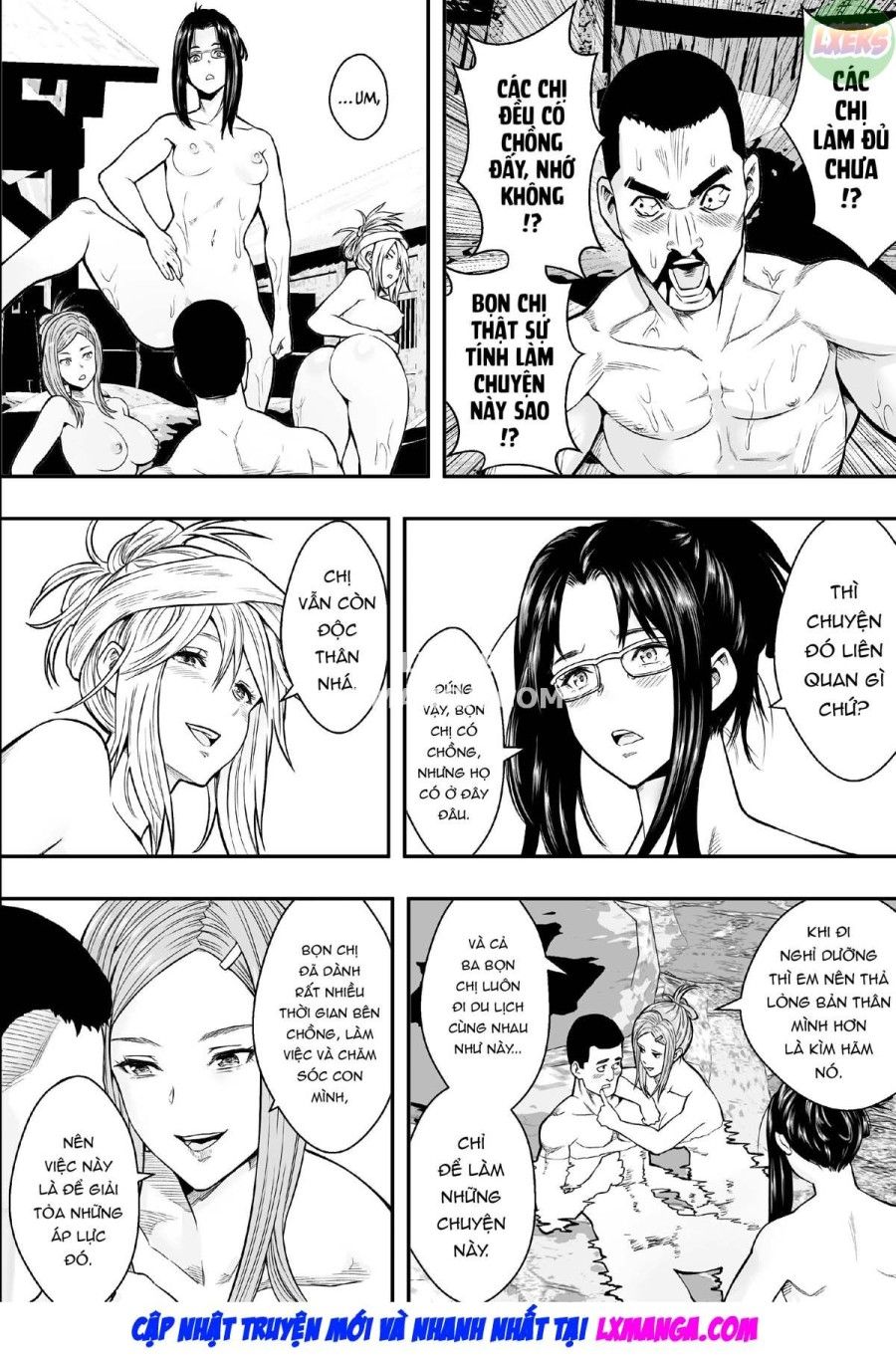 Chuyến Du Lịch Suối Nước Nóng Và Những Người Phụ Nữ Có Chồng Vô Song Oneshot page 16 - Giả Dược