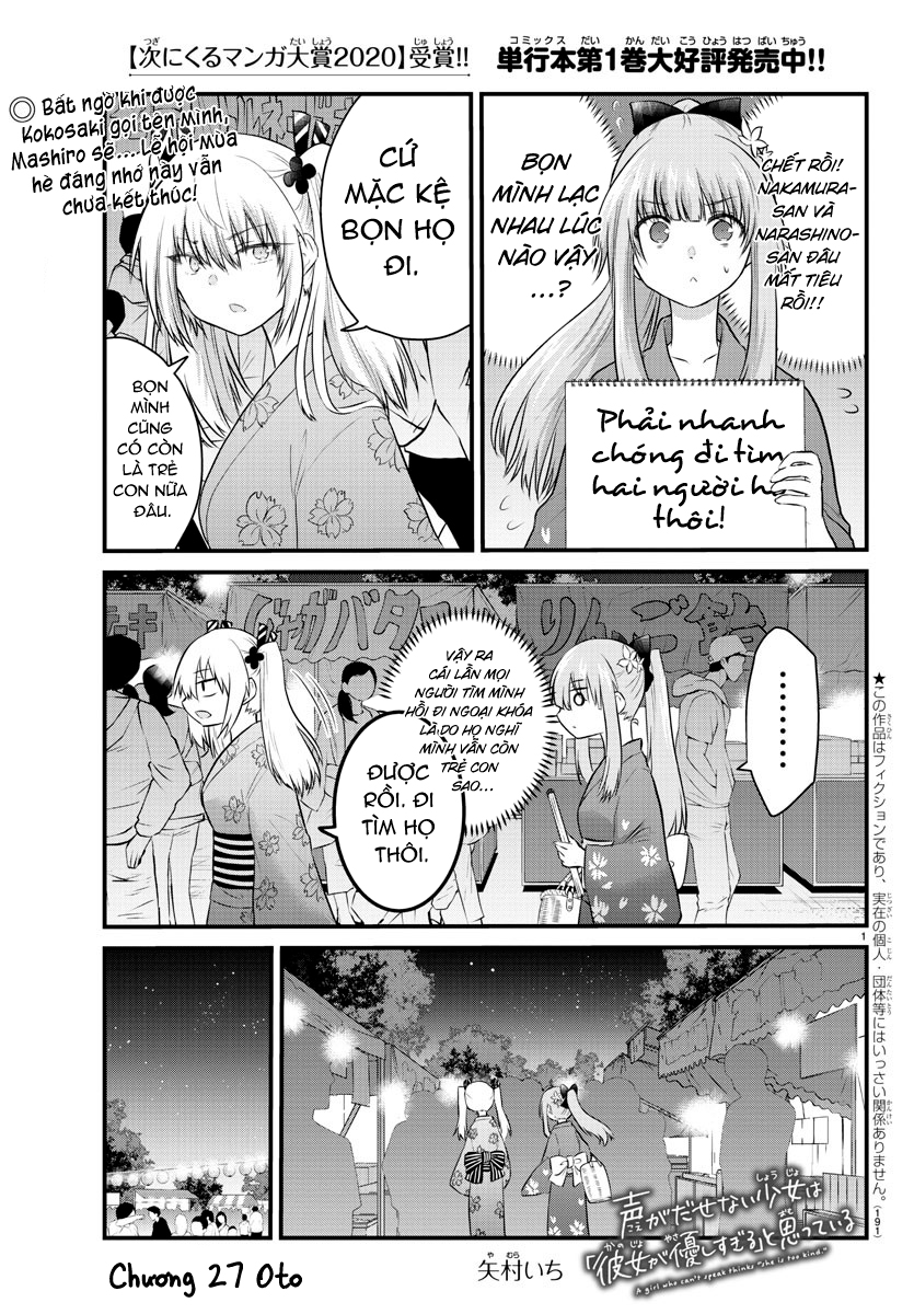 đọc truyện Cô Bạn Bị Mất Đi Giọng Nói Luôn Nghĩ Rằng "cậu Ấy Dịu Dàng Thật Đấy" Chương 27 ảnh 2 tại Thiên Thai Truyện