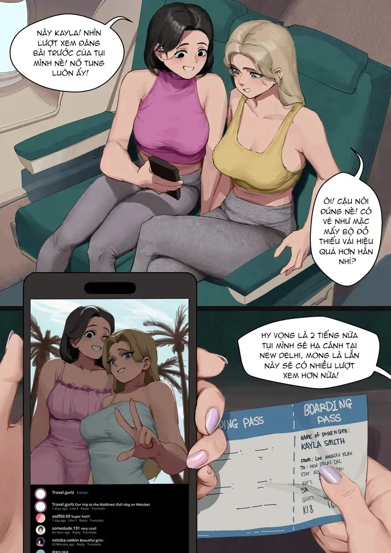 đọc truyện Cô Nàng Du Lịch - Kayla & Da - Yoon- Remake Giả Dược