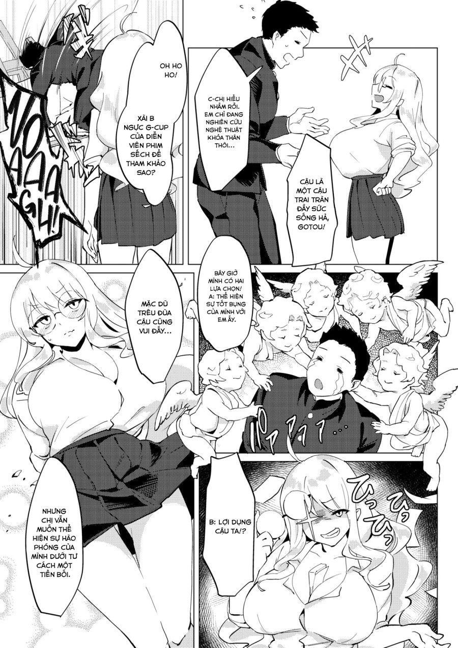 Cô Nàng Senpai Ngực Bự Đeo Kính Và Những Lựa Chọn Oneshot page 6 - Giả Dược