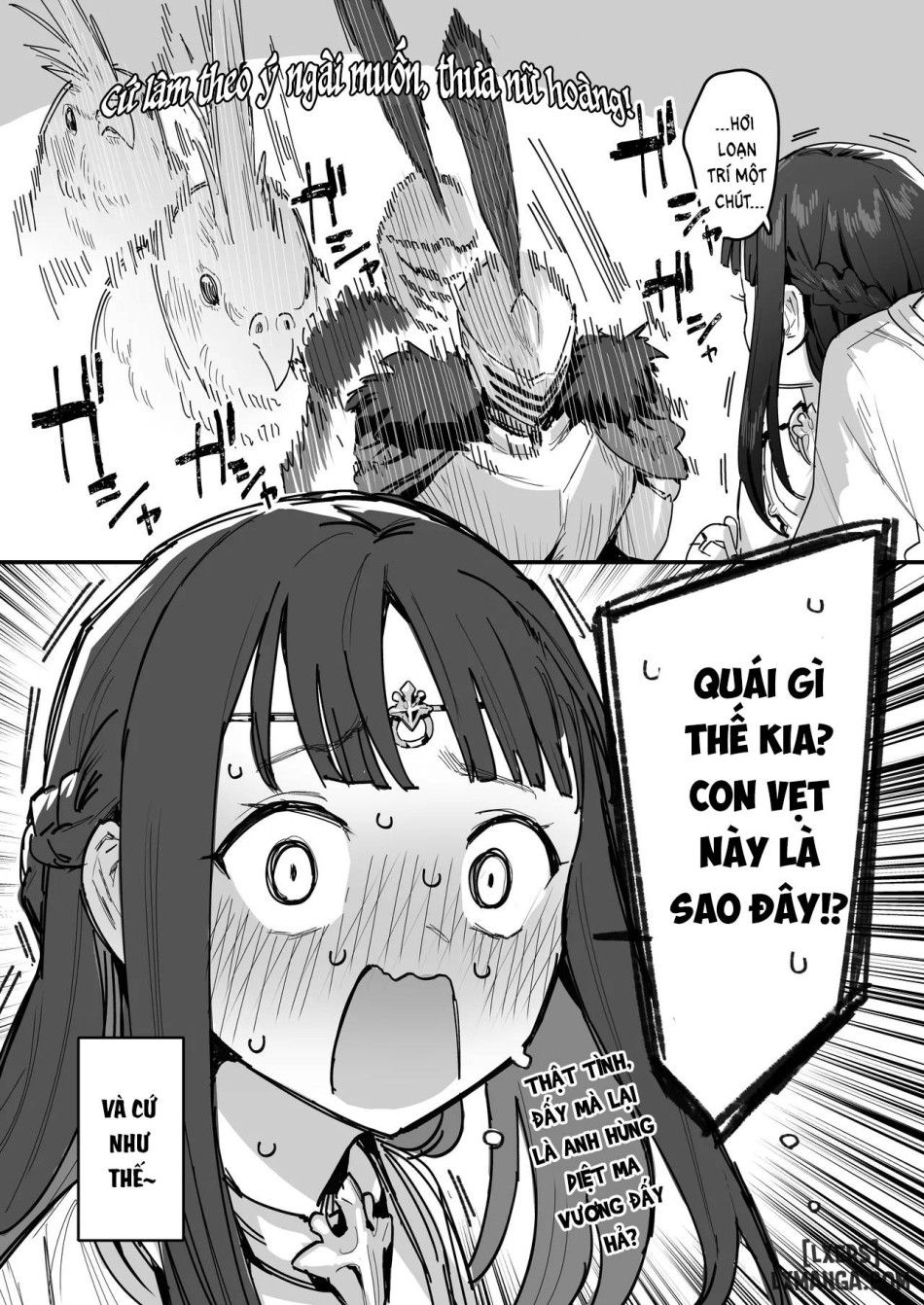 Công Chúa Và Nữ Hoàng Trả Ơn Hiệp Sĩ. Oneshot page 9 - Giả Dược