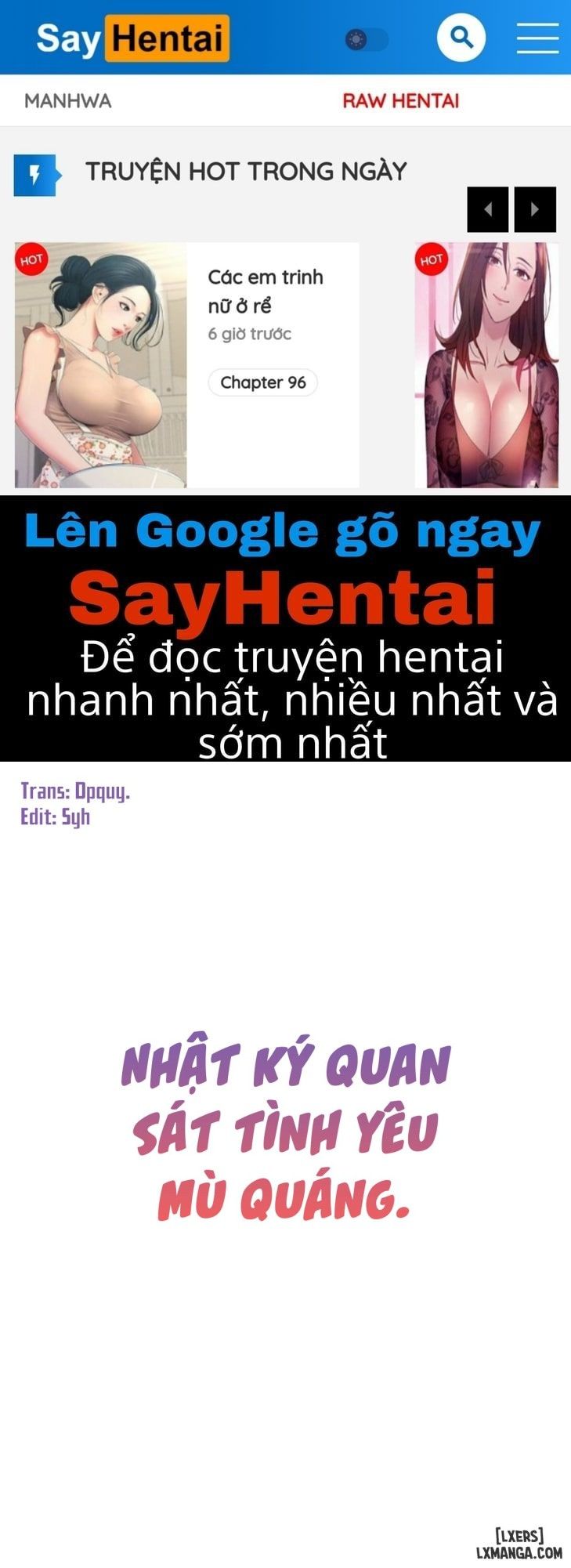 đọc truyện Dekiai Kansatsu Nikki Chương 1 ảnh 1 tại Giả Dược