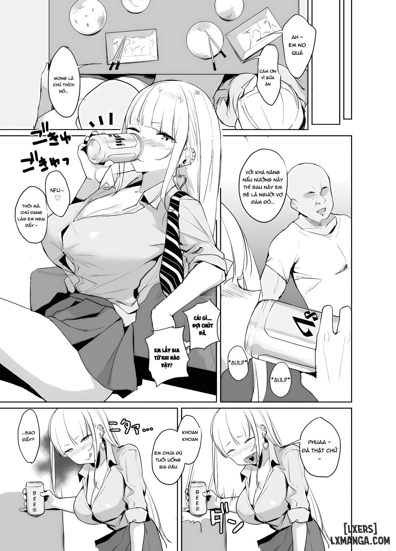 đọc truyện Ecchi Na Gal Jk Ga Kyokon Zetsurin Oji-san To Pakoru Yatsu Oneshot ảnh 5 tại Thiên Thai Truyện