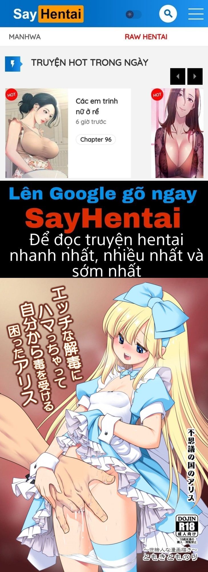 đọc truyện Ecchi Na Gedoku Ni Hamacchatte Jibun Kara Doku O Ukeru Komatta Alice Oneshot ảnh 1 tại Giả Dược
