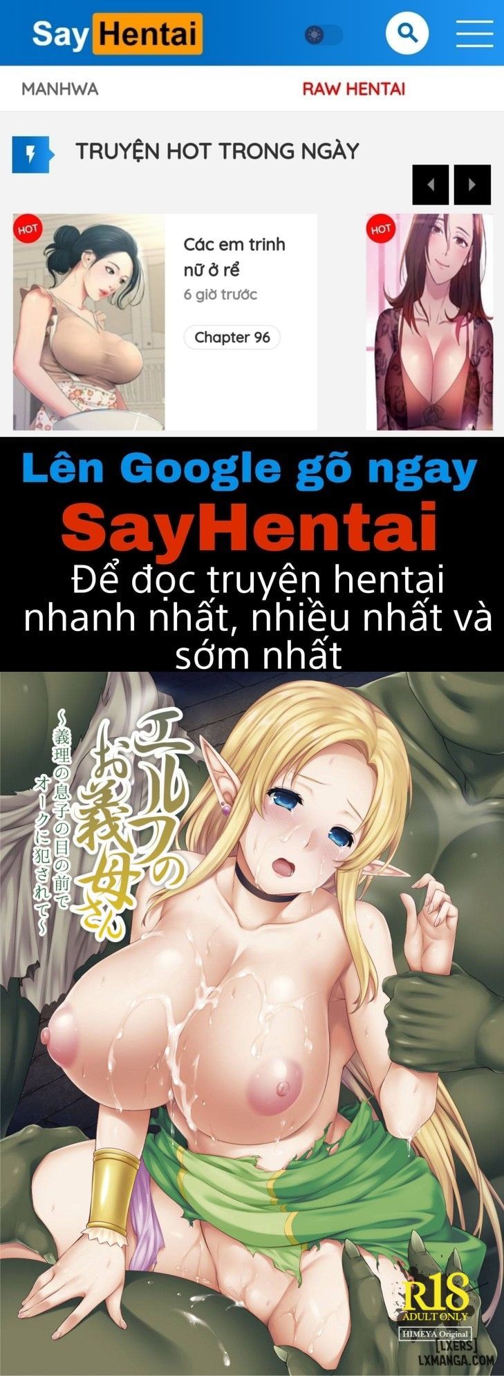 đọc truyện Elf No Okaa-san ~giri No Musuko No Me No Mae De Orc Ni Okasarete Chương 1 ảnh 1 tại Giả Dược