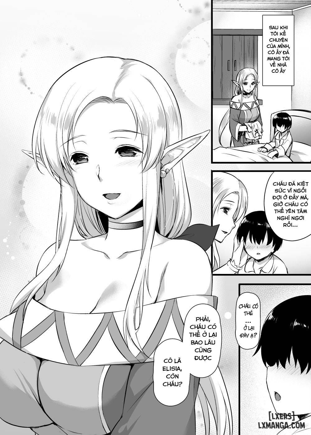 đọc truyện Elf No Okaa-san ~giri No Musuko No Me No Mae De Orc Ni Okasarete Chương 1 ảnh 4 tại Giả Dược