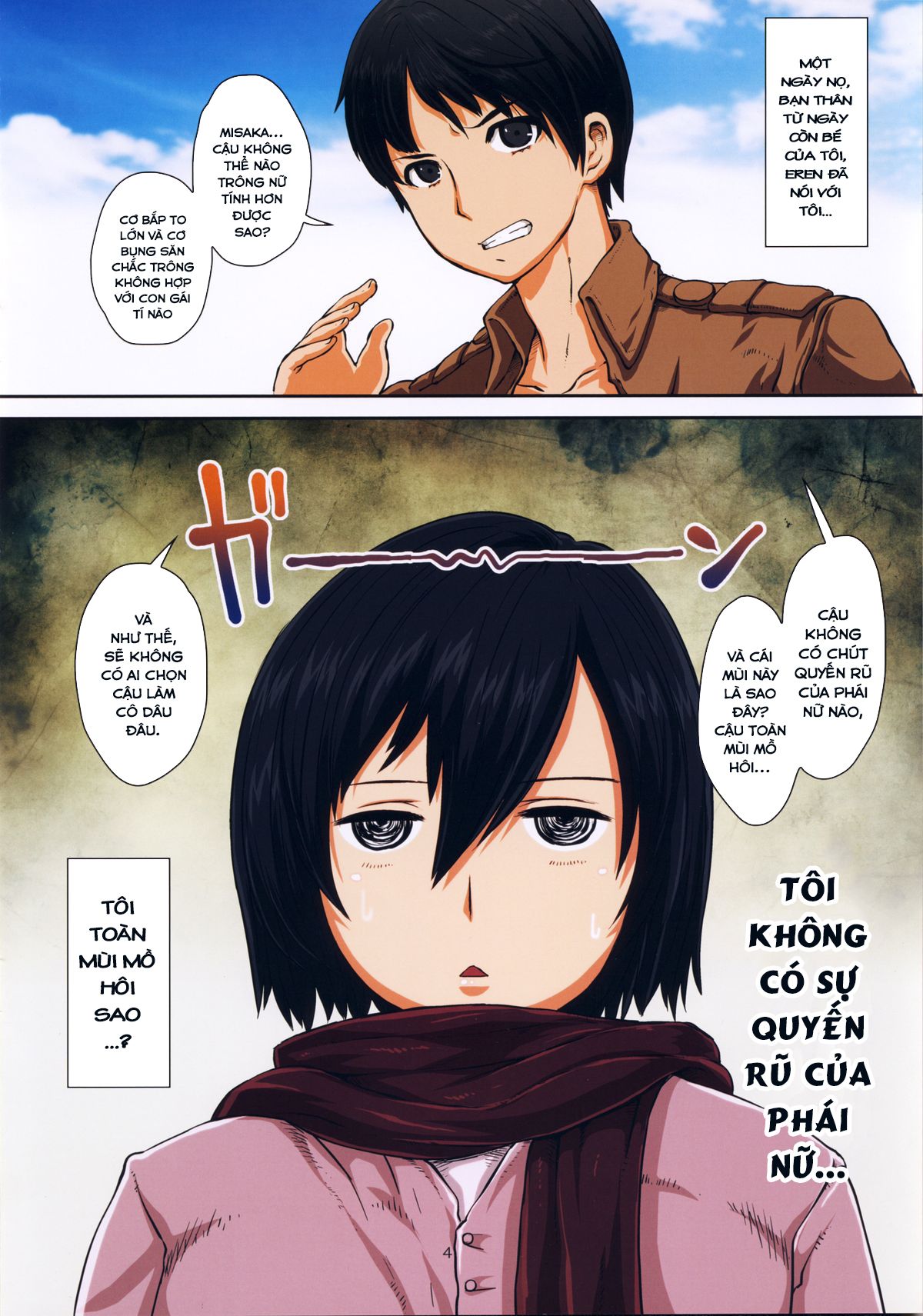 đọc truyện Fukkin Joshi Mikasa Ackerman Wa Taishuu Ga Ki Ni Naru Otoshi Goro Oneshot ảnh 5 tại Giả Dược