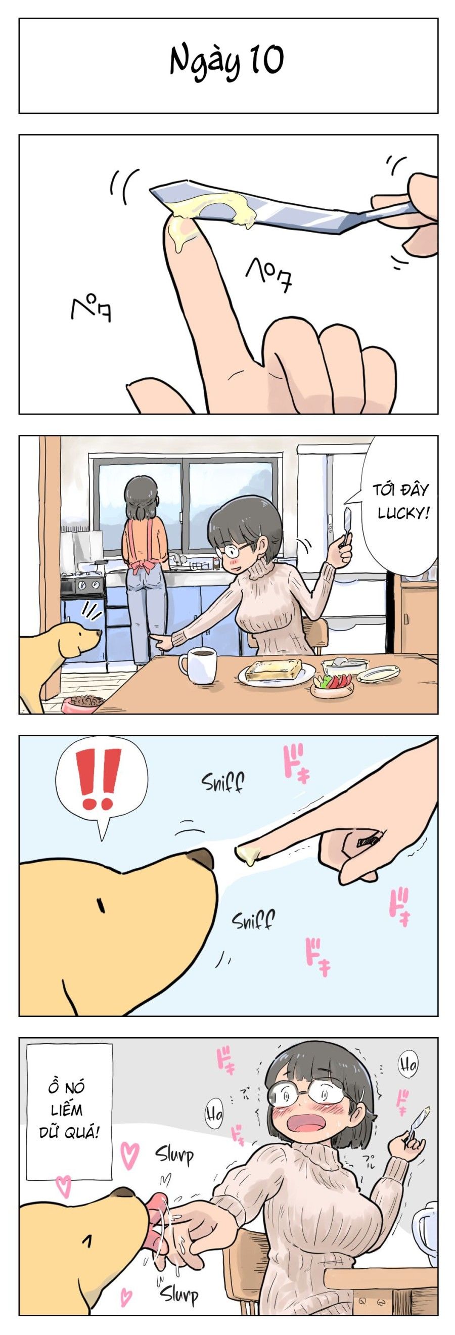 Gái Đeo Kính Ngực Bự Sẽ Làm Tình Với Chó Của Cô Ấy Sau 100 Ngày! Chương 1 page 11 - Giả Dược