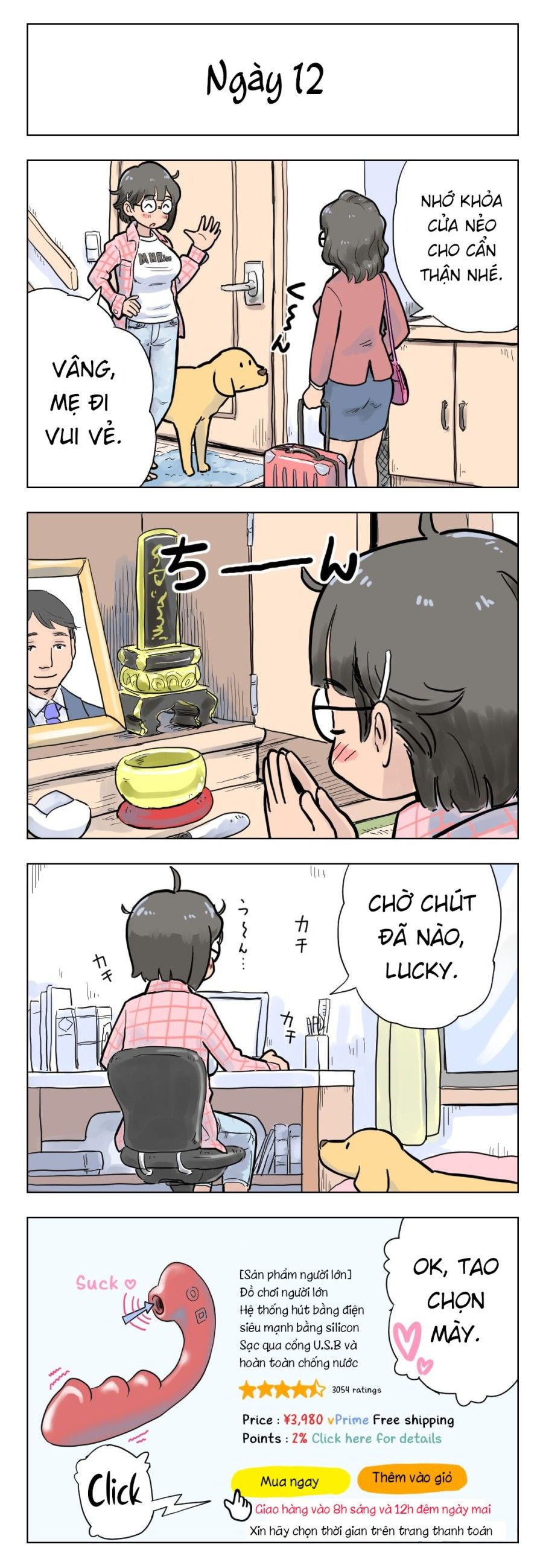 Gái Đeo Kính Ngực Bự Sẽ Làm Tình Với Chó Của Cô Ấy Sau 100 Ngày! Chương 1 page 13 - Giả Dược