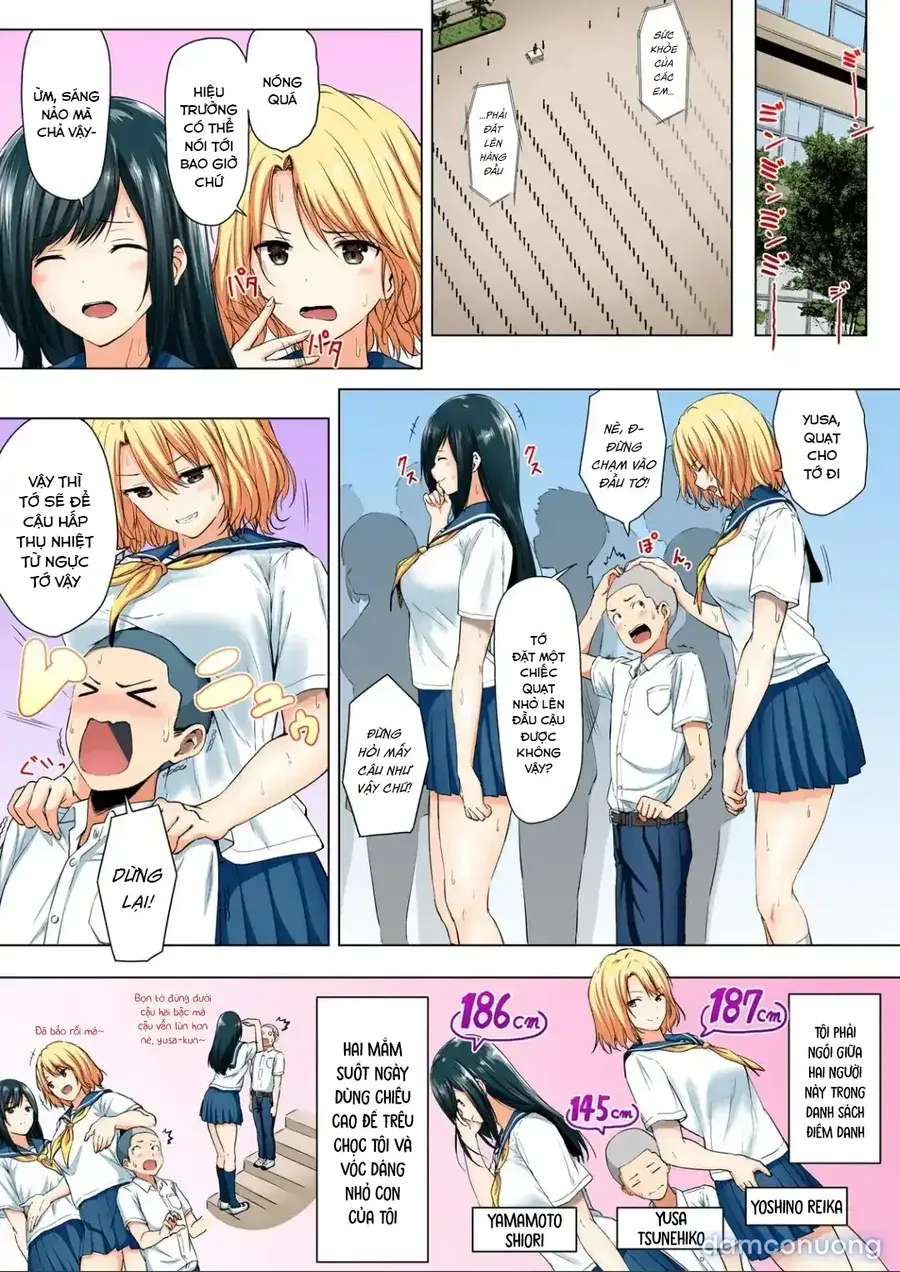 đọc truyện [hachimitsu] Shinchousa 40cm, Kyou Mo Omocha Ni Saretemasu ~ Dekkai Jk No Iinari Sex 1-2 | With A Height Difference Of 40cm, I