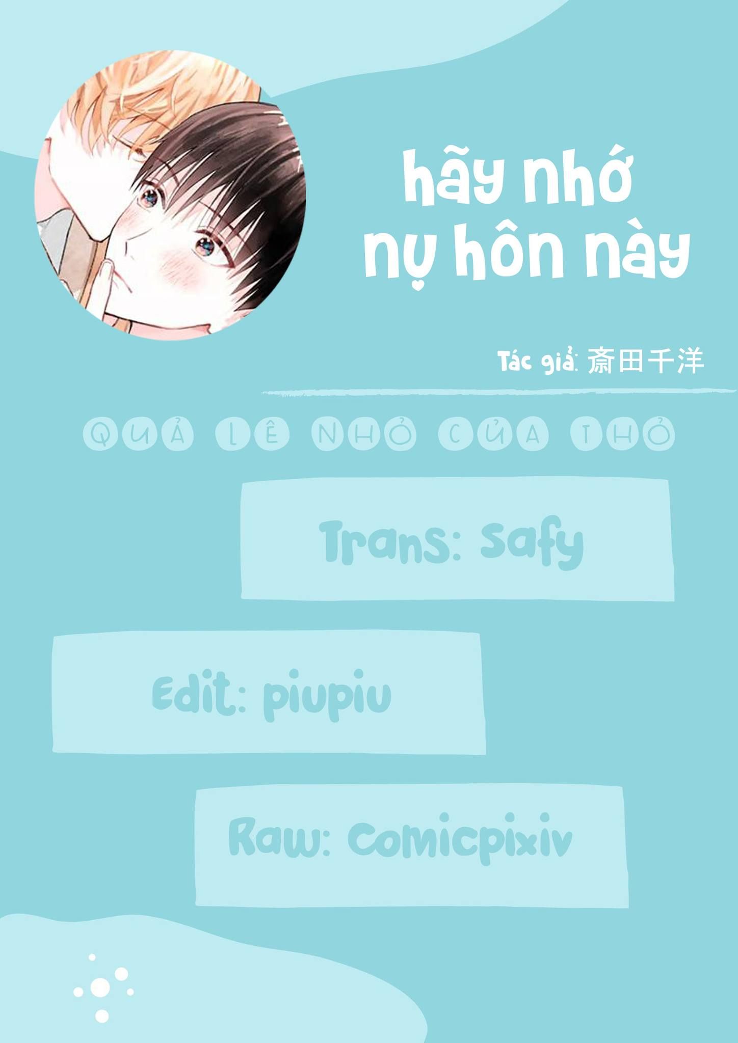 đọc truyện Hãy Nhớ Nụ Hôn Này! Chương 1 ảnh 1 tại Thiên Thai Truyện