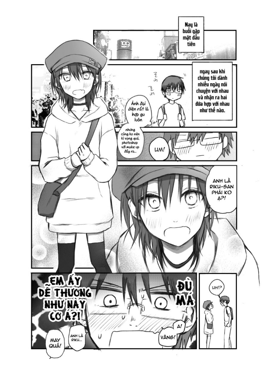 Hẹn Hò Qua Mạng - Tôi Bị Ép Khô Bởi Một Em Trap Hệ M Oneshot page 5 - Giả Dược