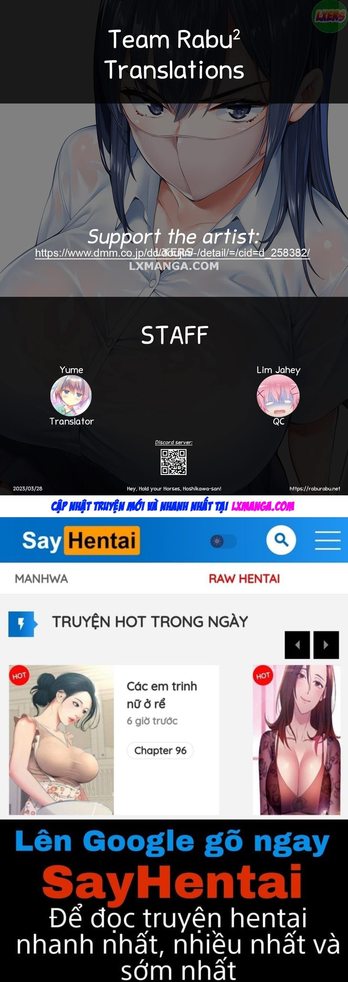 đọc truyện Hey, Hold Your Horses, Hoshikawa-san! Oneshot ảnh 35 tại Giả Dược