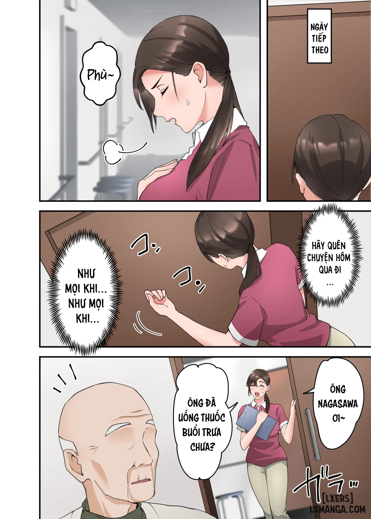 đọc truyện Hitozuma No Kaigoshi Ga Yoboyobo Jii-san Ni Ikasare Makuru Hanashi- Truyện Màu Chương 2 ảnh 5 tại Giả Dược