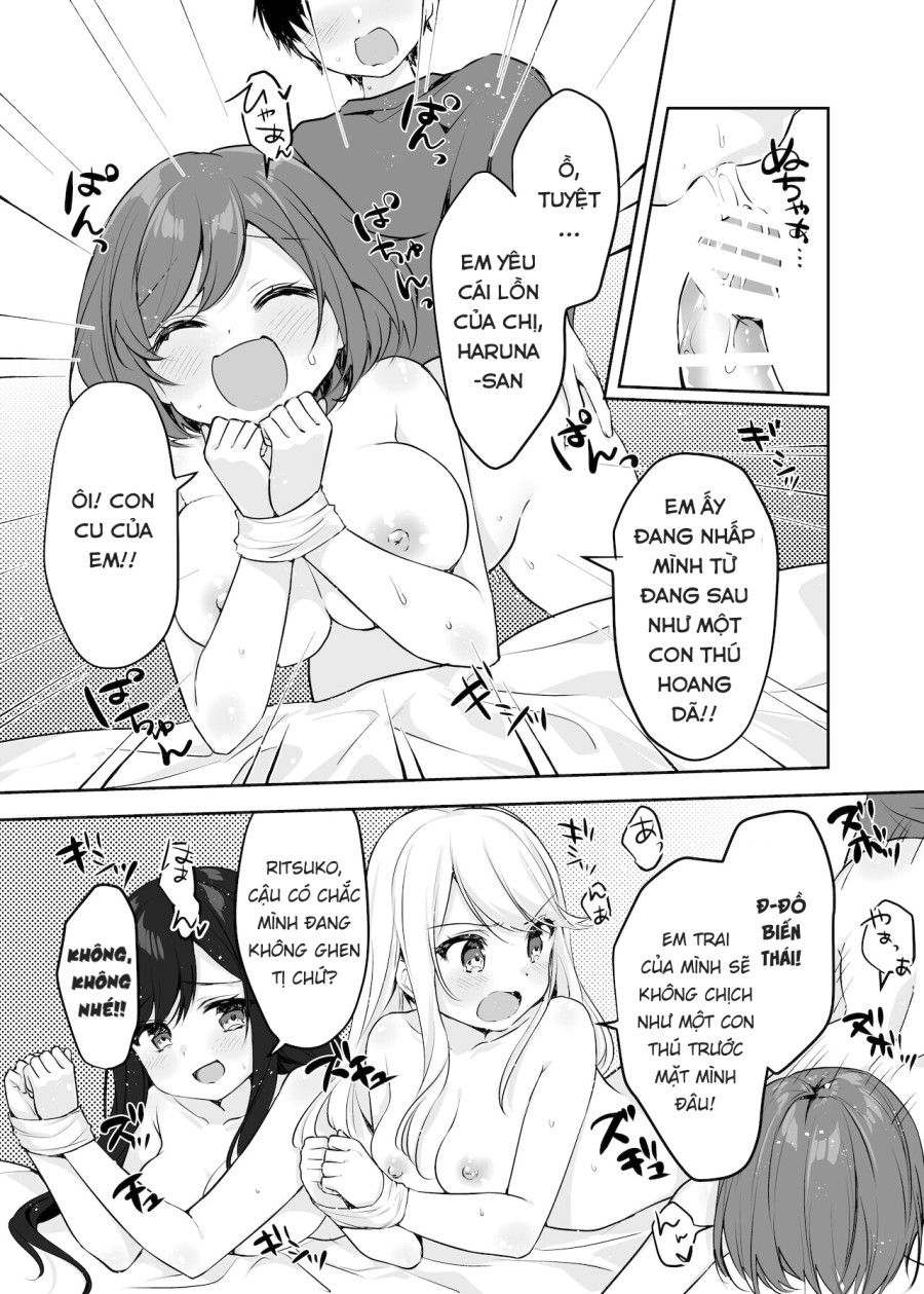 Họ Tỉnh Giấc Khi Tôi Đang Cố Hiếp Chị Gái Và Bạn Của Bà Ấy Trong Khi Họ Đang Ngủ. Oneshot page 55 - Giả Dược