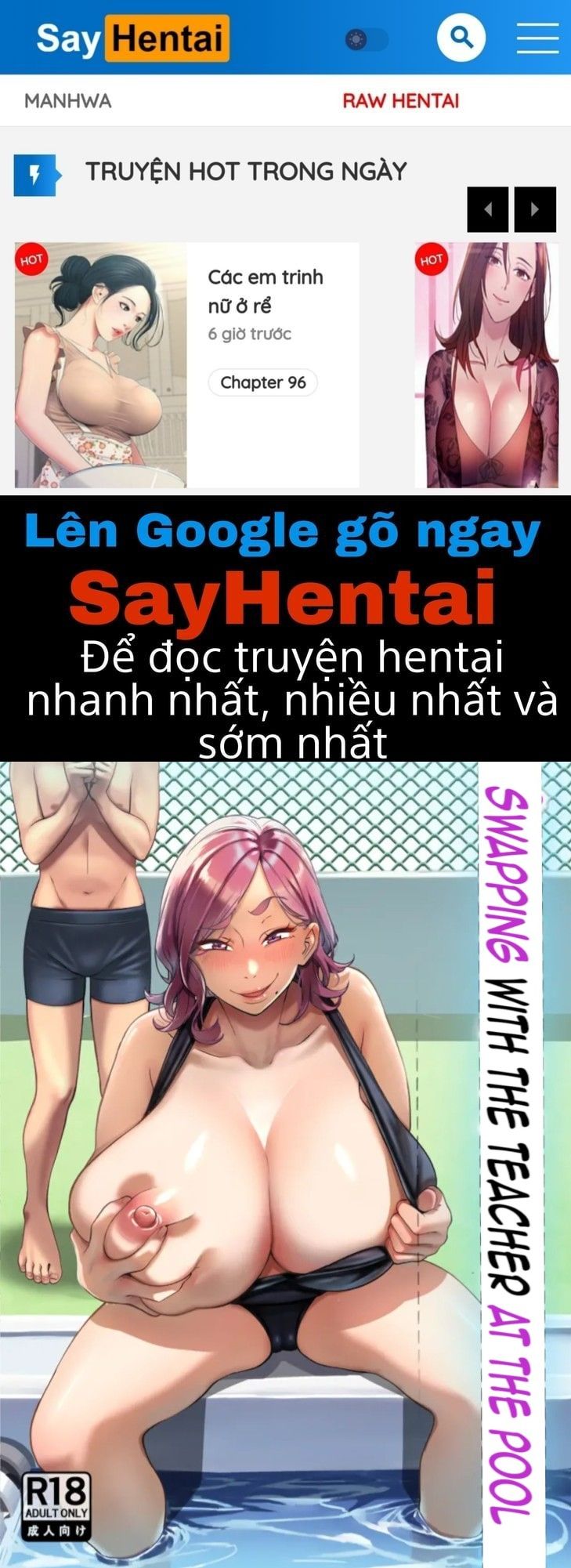 đọc truyện Hoán Đổi Với Giáo Viên Tại Bể Bơi. Chương 1 ảnh 1 tại Truyện Dạ Ký