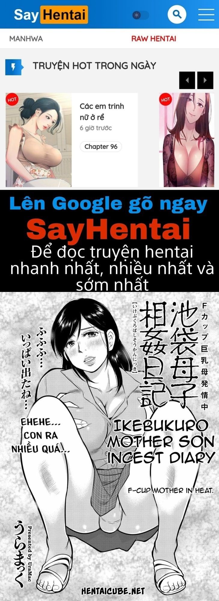 đọc truyện Ikebukuro Mother Son Incest Diary Oneshot ảnh 2 tại Thiên Thai Truyện